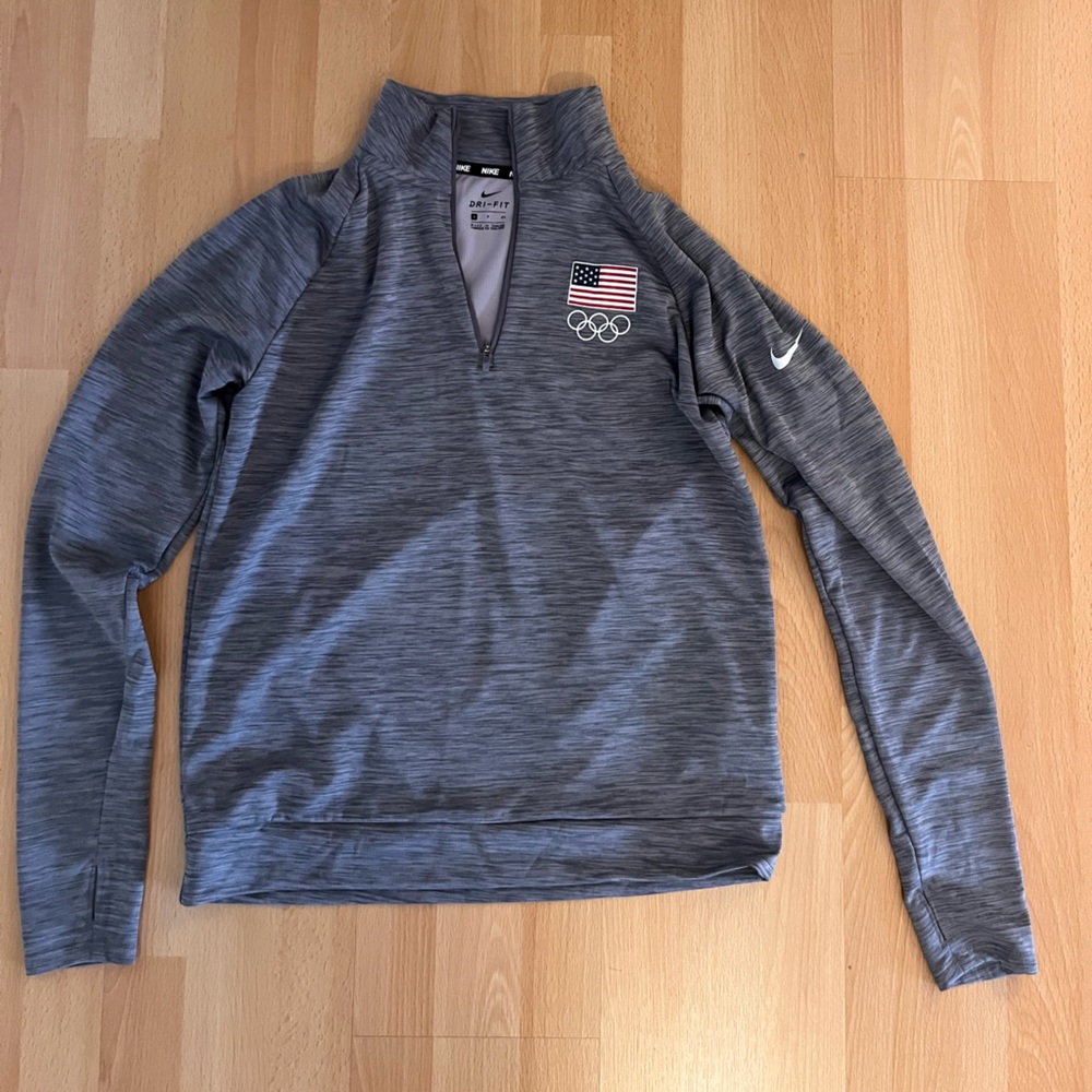 Nike Gray Dri-FIT Jacket with USA Patch